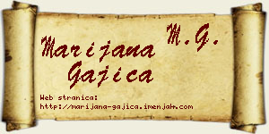 Marijana Gajica vizit kartica